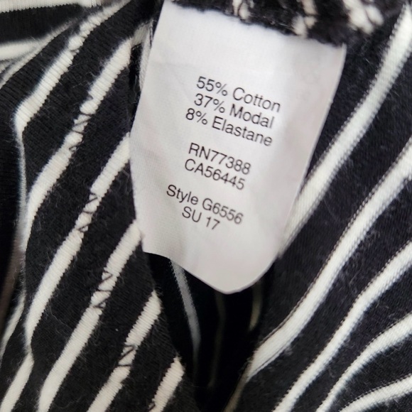 Madewell Black and White Cameo Striped Scoop Neck Bodysuit - Picture 4 of 6